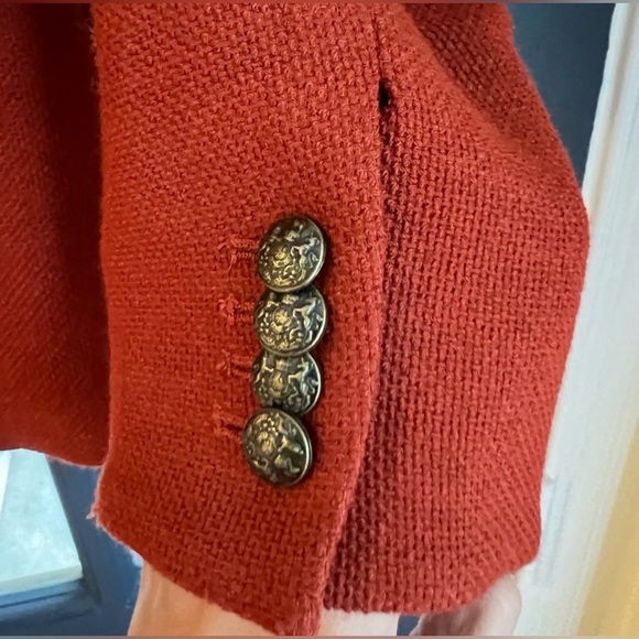 Veronica Beard Beacon Dickey Double Breasted Blazer Rust Size 8 Excellent - Picture 6 of 7